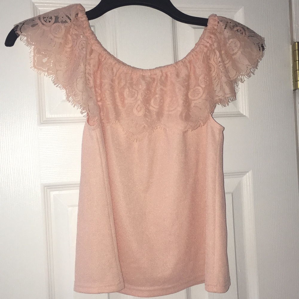 Pink off the shoulder top